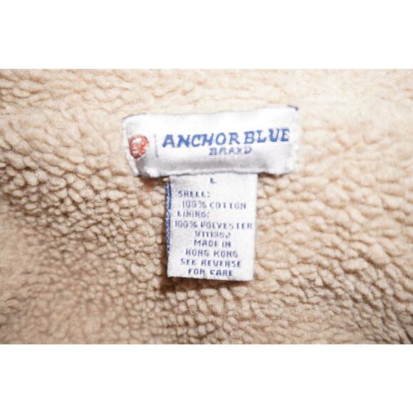 Vintage Anchor Blue Sherpa Lined Denim Jacket Women’s Size L (Missing Buttons) - Picture 10 of 10